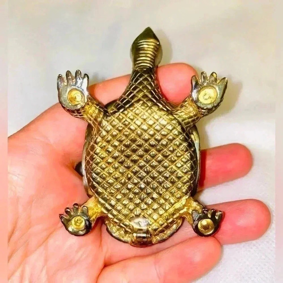 🌸Enameled Turtle 🐢  Jewelry Box🌸 from India 🌸 - Picture 4 of 6